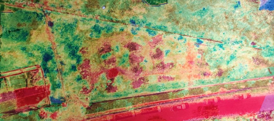 Spectral analysis of drone imagery over a search site